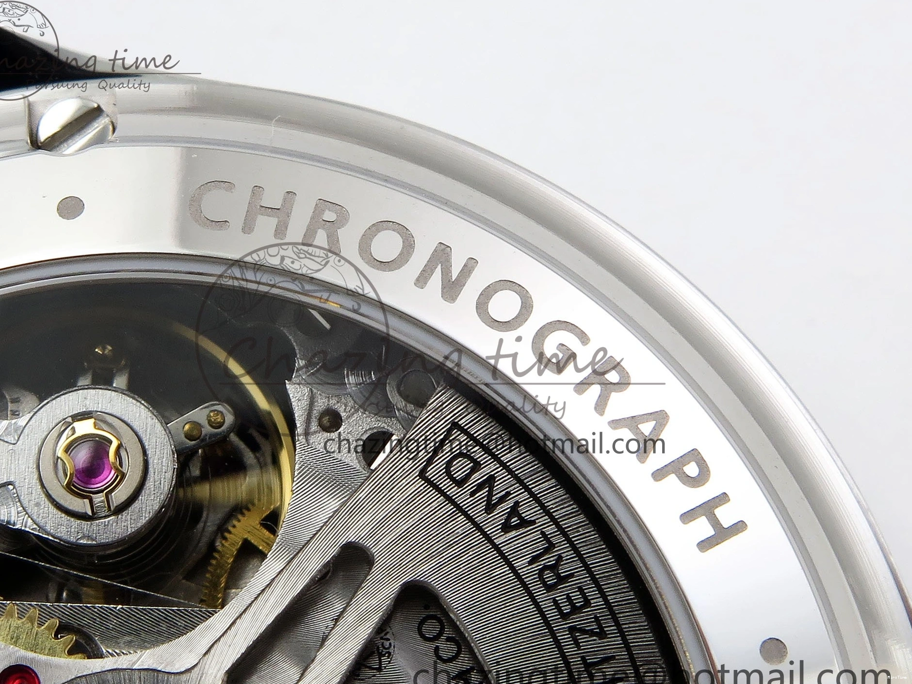 MIROTIME 0211 Casual Portuguese Chrono IW3716 Z+F 1:1 Best Edition White Dial on Blue Rubber Strap A 7016